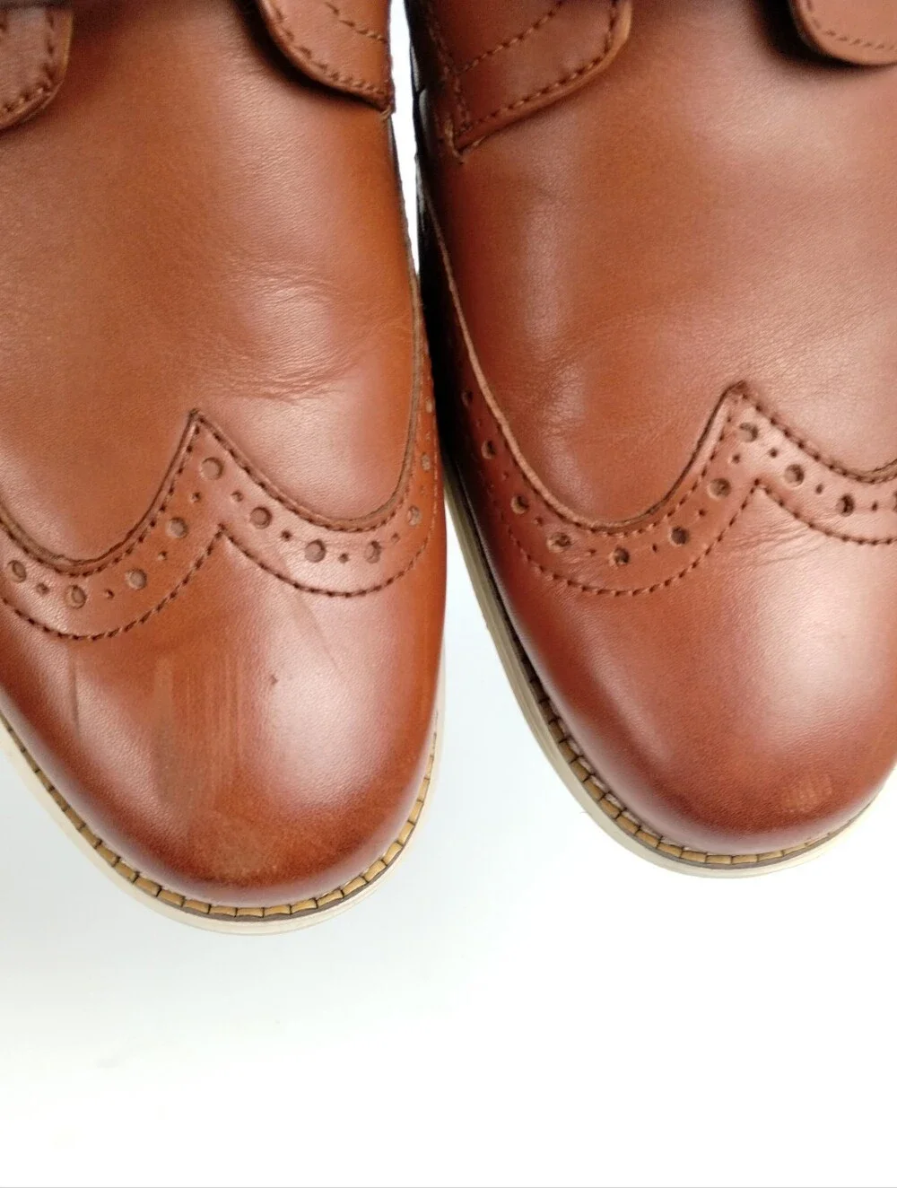 Cole Haan Original Grand Wing Oxfords Woodbury Brown Leather White Outsole Sz 10